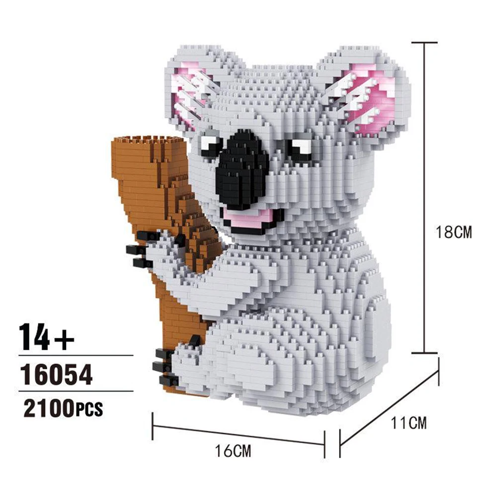 

Cute Animal Model DIY Koala Assemble Building Blocks Children Educational Bricks Toys Gifts Small Particles