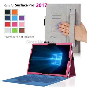 

Gligle Hand strap Stand Leather cover case for Microsoft Surface Pro 2017/Pro 3/Pro 4 Tablet cover free shipping