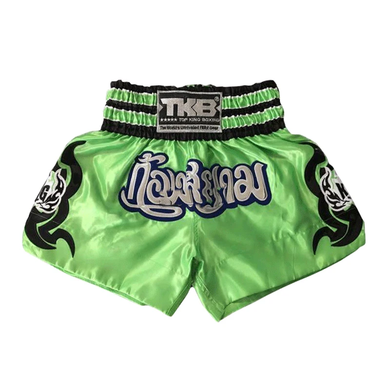 Koop Nieuwste muay thai shorts thai boksen apparatuur hanwrap borduren thai shorts