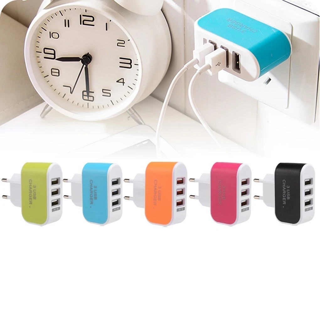 

Universal USB 3 Port Wall EU Plug/US Plug Home Travel AC Charger Adapter For Samsung For Xiaomi For Huawei