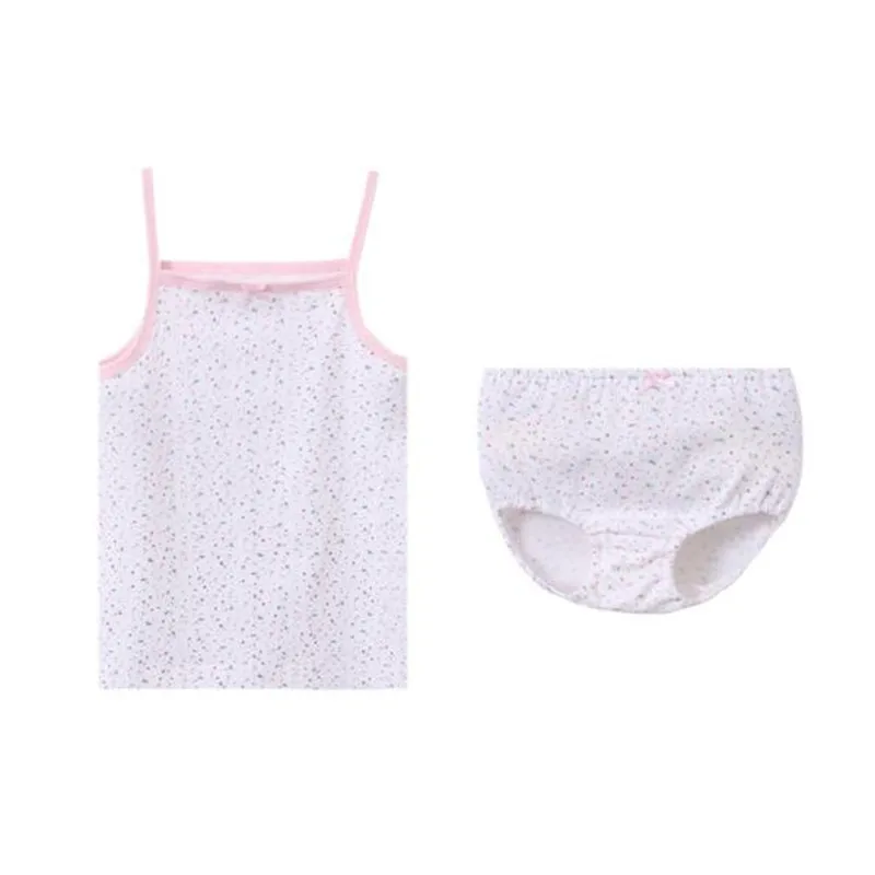 

Child Cotton Underwears Camisole Briefs Toddlers Baby Girls Underwear Tank Tops Short Briefs For Kids Girl 2-12Y Underpants