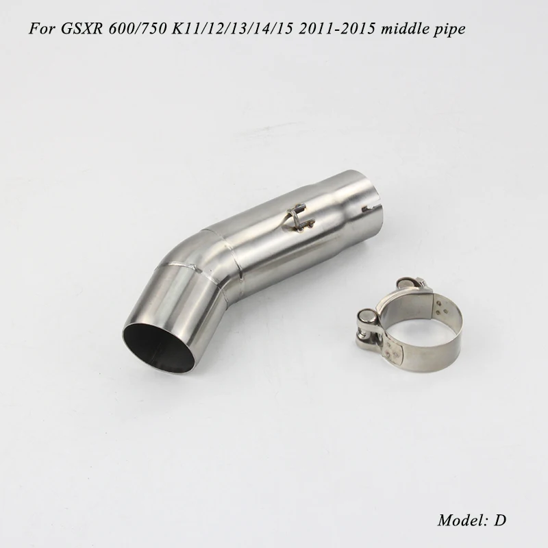 51 мм нержавеющая сталь универсальный глушитель выхлопной трубы мотоцикла трубы среднего сечения звеньевая труба для Suzuki GSXR 1000 600 750