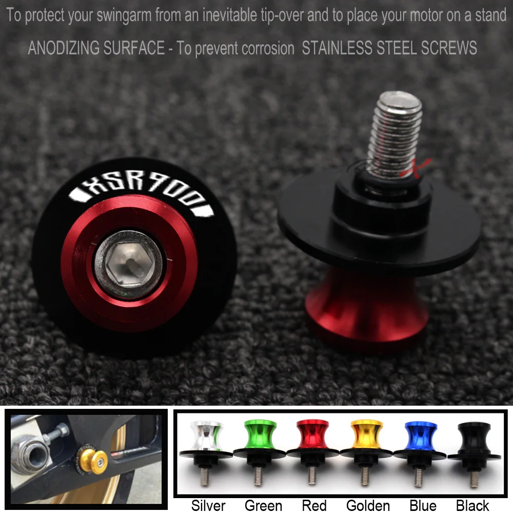 

Motorcycle Accessories CNC Aluminum M6 Swingarm Spools Slider Stand Screw For Yamaha XSR-900 XSR900 ABS 2016