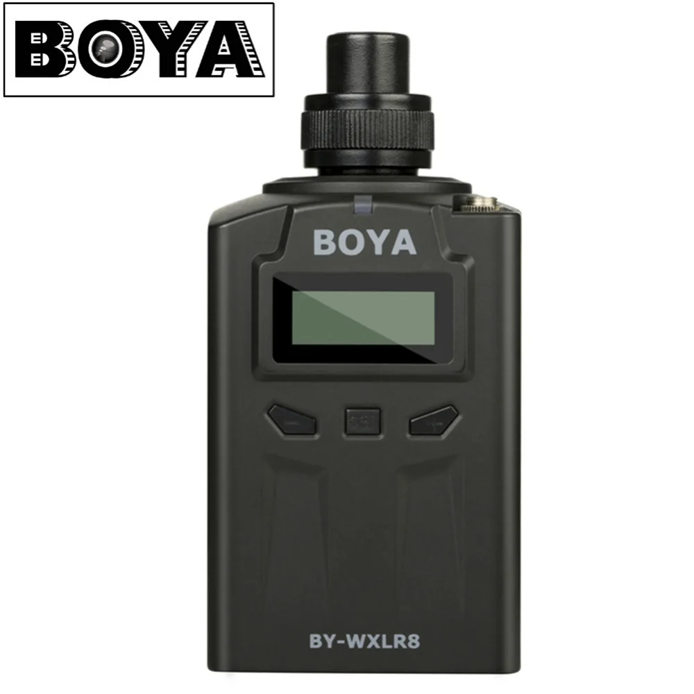

BOYA BY-WXLR8 Plug-on XLR Audio Transmitter with LCD Display Lavalier Microphone Wireless Microphone Audio Mixer Lavalier Micro
