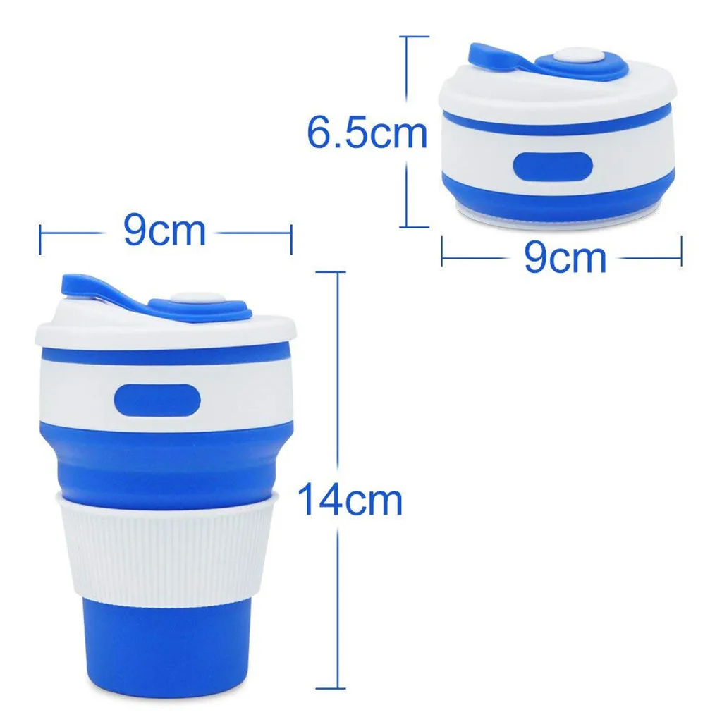 JOUDOO Складная Силиконовая портативная силиконовая телескопическая Питьевая Складная кофейная чашка многофункциональная Складная силиконовая чашка для путешествий 35
