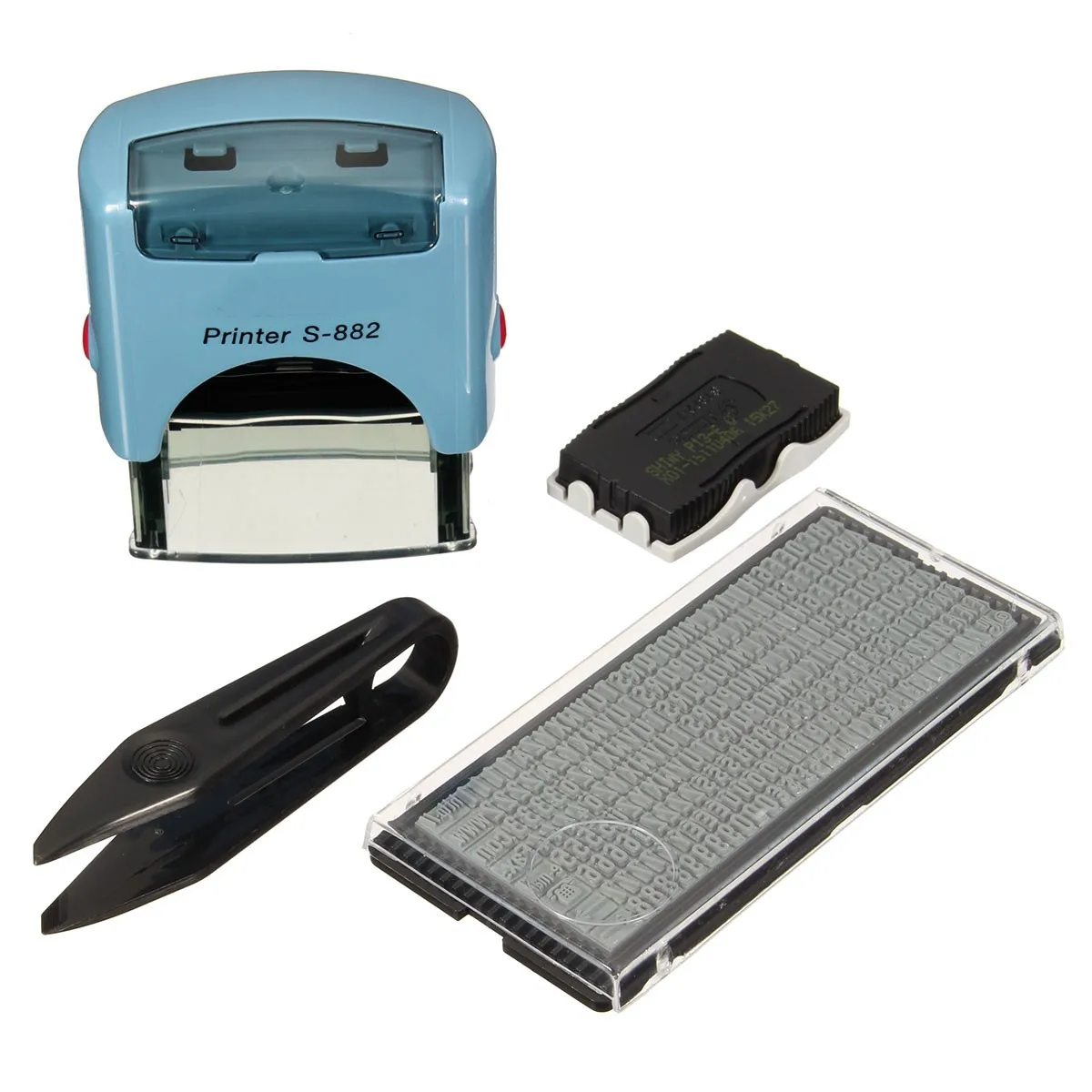 Ceny Plastikowe cyfrowe zestawy stempel z literą DIY Self Inking Typeface połączenie tłoczenia niestandardowe pieczęć narzędzia dostaw 3mm 4mm litery płyta