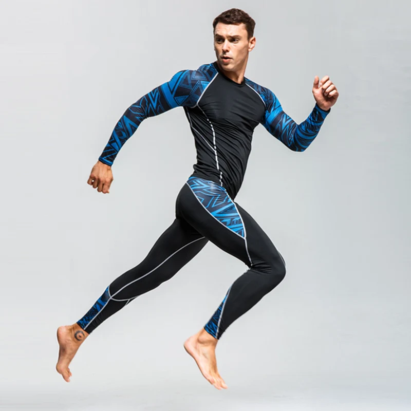 Top Men's Clothing Base Layer Thermal Underwear Fitness Training