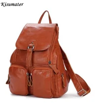 ¡ Venta caliente! de las mujeres de bolso De Cuero Genuino Mochila de Cuero de Vaca bolso de hombro bolsa de La Escuela del Estudiante Mochila Diaria
