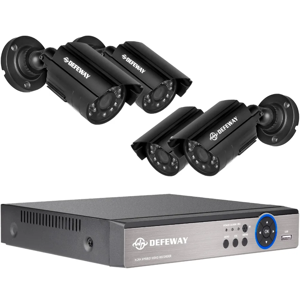 DEFEWAY 1080N HDMI DVR 1200TVL 720P HD Outdoor Home Security Camera