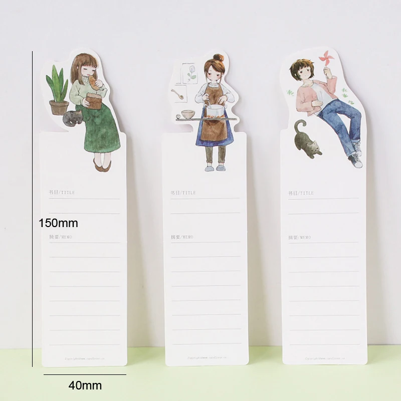 30 шт./кор. милый любовник девушки шепот закладка Мультфильм бумажная Закладка