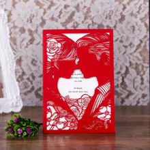 

LEEFT 10pcs Wedding Invitations Cards Kissing Lovers Romantic Wedding Cards Envelopes Wedding/Greeting/Birthday/Christmas Party