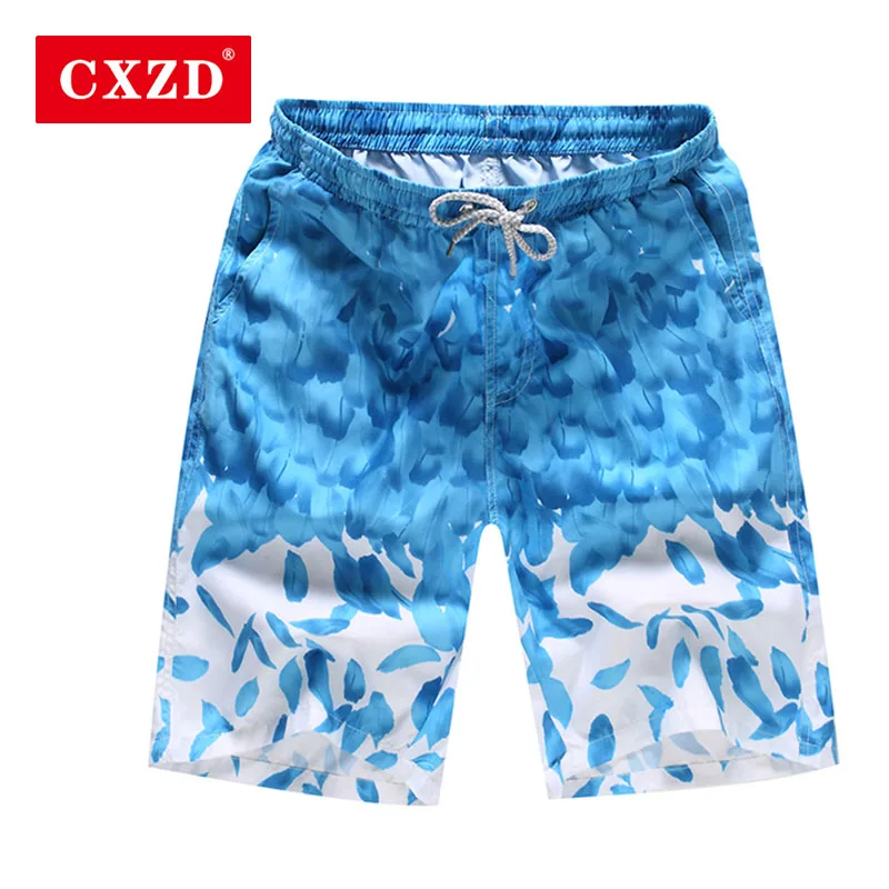 

CXZD New Summer Men Beach Board Pocket Shorts Swimwear Swimming Trunks Male Surfing Swim Shorts High Quality Breathable Short