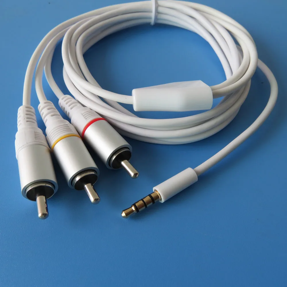 Аудио Видео кабель 3 5 мм до 3RCA 1 метра|Кабели VGA| |