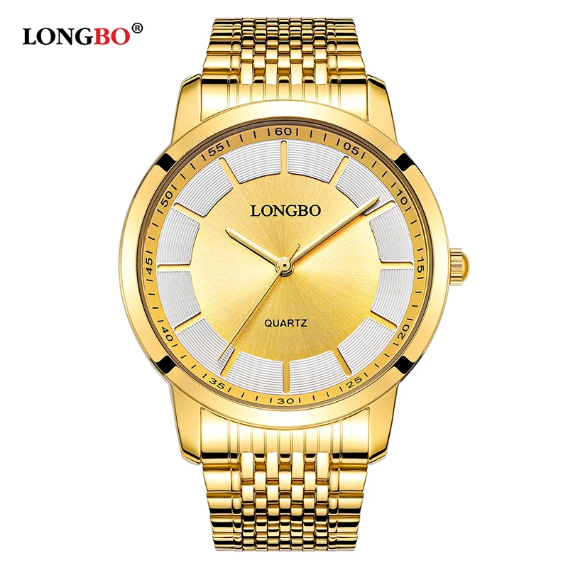 LONGBO мужские и женские кварцевые часы для влюбленных, парные аналоговые часы, Стальные наручные часы, модные женские повседневные часы 80281