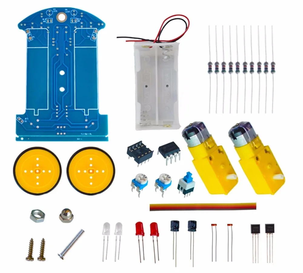 

D2-1 DIY Kit Intelligent Tracking Line Smart Car Kit TT Motor Electronic DIY Kit Smart Patrol Automobile Parts DIY Electronic