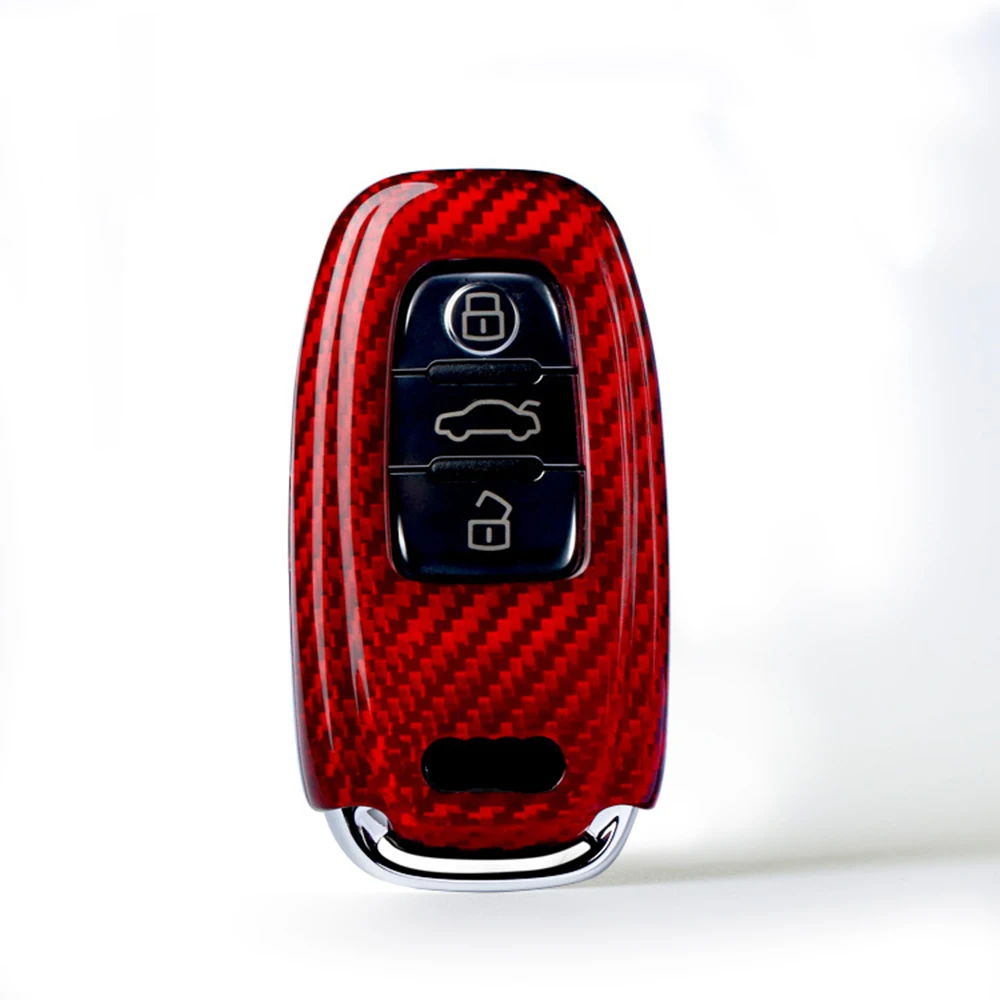 

Carbon Fiber Car Remote Key Case Cover Holder Auto Key Shell For Audi A4 B6 B7 B8 B5 A6 C5 C6 A7 Car-Styling Accessories
