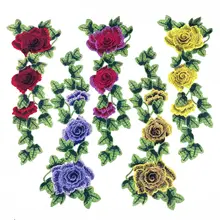 3D DIY Аппликация вода растворимая вышивка костюм украшение трехмерные цветные Переводные изображения аппликация аксессуары