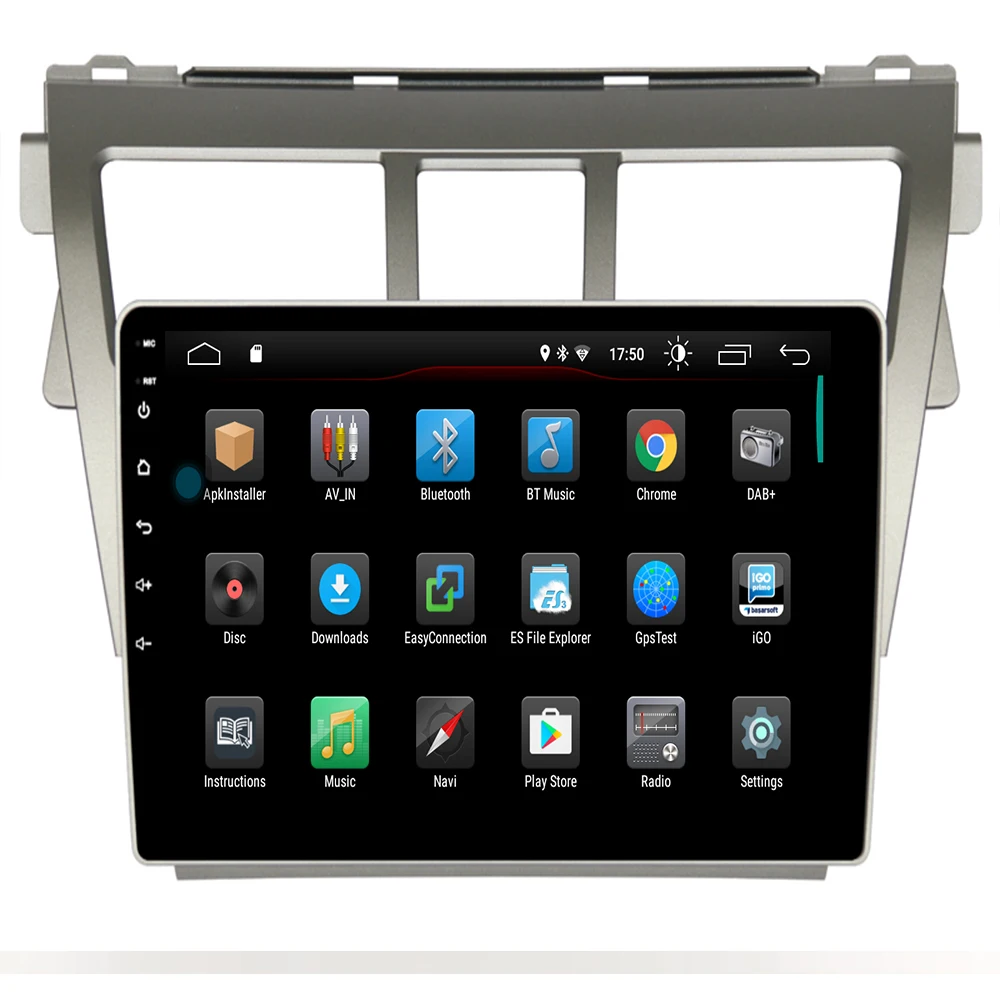 Perfect 9inch 2.5D Android9.1 car dvd Multimedia player GPS for Toyota Vios Yaris Belta CAR gps navigation Radio Stereo recorder BT WIFI 1
