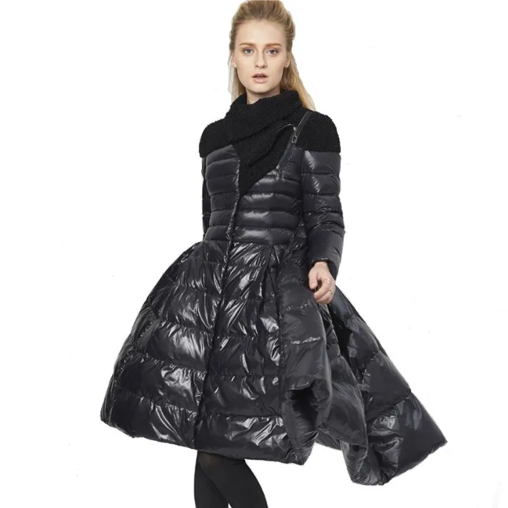 Bas Canard Black Femmes Jupe Blanc white Luxe D'aronde D'hiver 90 De Parkas Nouveau camouflage Le Duvet 2018 Ourlet Vers Manteau Queue France Doudoune Longue Femelle Survêtement 7gRHx8