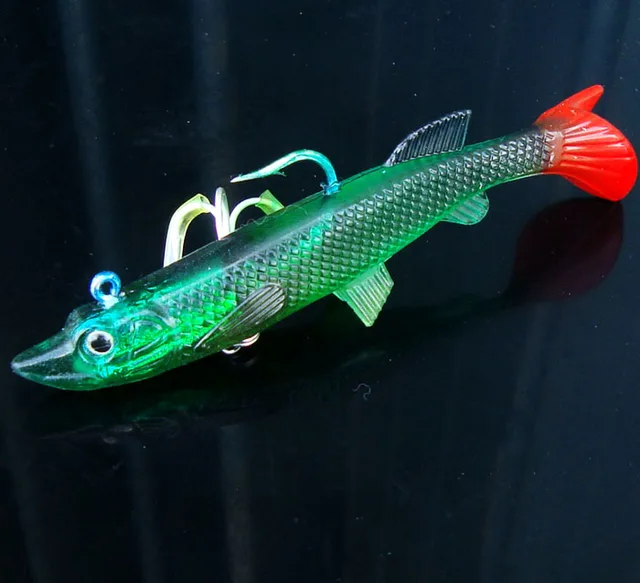 1pc 18g/27g/33g Sardines lead fishing lures bait 3D eyes soft lure hook