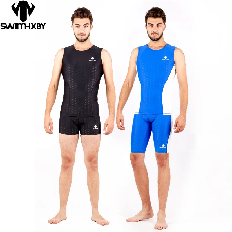 HXBYswimsuit men's two piece swimsuits racing swimwear men swimming