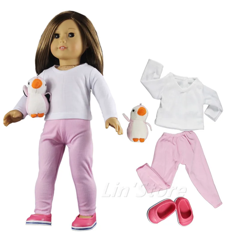 de la muñeca Pijamas + Juguete de Felpa de 18 "American Girl Handmade ropa de Dormir Outfit|doll clothes|doll pajamasfor toys - AliExpress