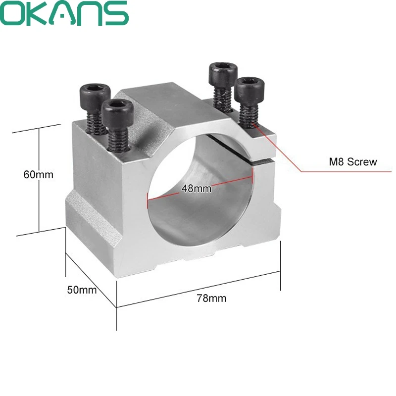 48 мм алюминиевый держатель фрезерный станок с ЧПУ шпиндель литой алюминиевый шпиндель зажим Кронштейн/приспособление/jid/щипцы/держатель с винтом
