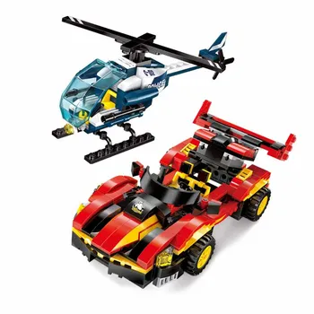 

ENLIGHTEN 405pcs Police Series Drag Racing Wanted Building Blocks Model Buiding Kits Police For Kids gifts Compatible With Toys