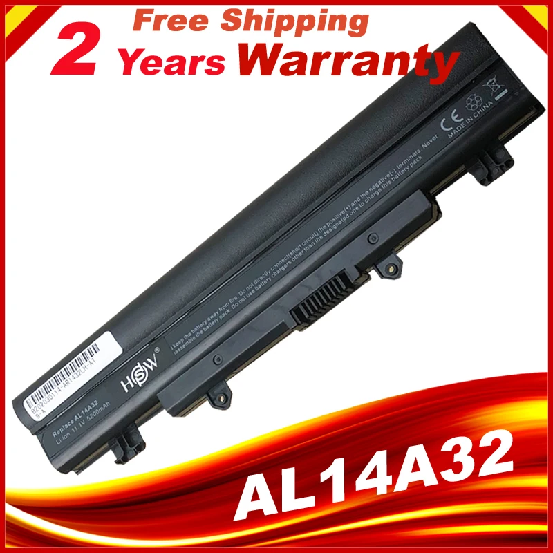 HSW AL14A32 Аккумулятор для ноутбука Acer Aspire E5-572G E14 E5-551G E15 E5-421 E5-471G-39TH E5-471G EXTENSA 2510 2509 EX2510G