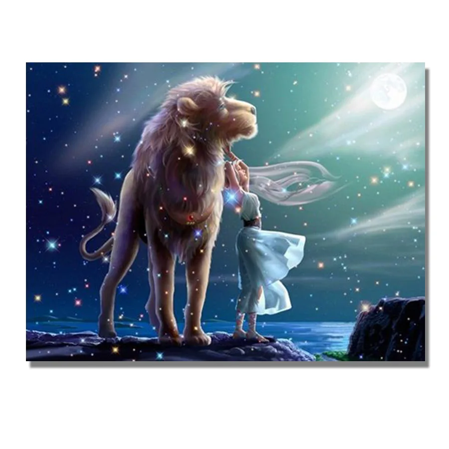 

Leo 5d Diy Diamond Painting 12 Zodiacal Diamond Embroidery Constellations Diamond Mosaic Starry Night Landscape Cross Stitch
