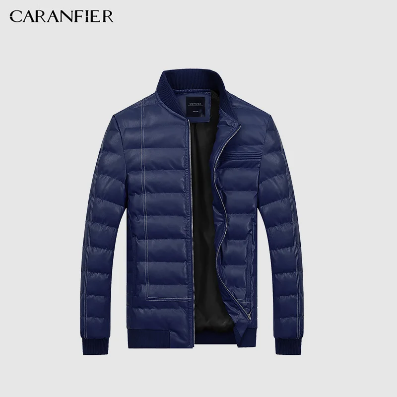 CARANFIER новинка 2019 Мужская парка зимняя толстый воротник куртка умный Повседневный