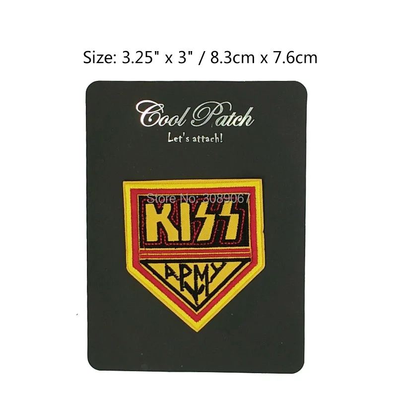 

3.5" KISS ARMY Music Band patch Metal Iron On badge Rockabilly baseball cap TRANSFER scrapbooking accessories Rock Punk Badge