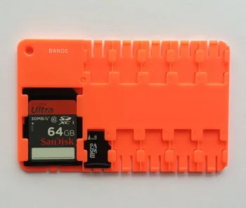 

1Pcs/Red FT SD/SDHC/SDXC Card Case ID Card Storage Phone memory card cover sets independent card with key hole 10 pcs