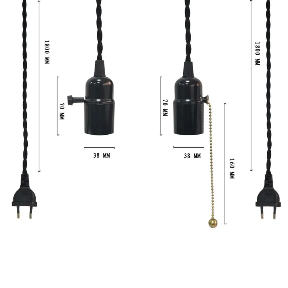 Новые поступления светодиодный держатель лампы с кабелем переключателя штепсельной вилки DIY потолочные лампы аксессуары простой E27