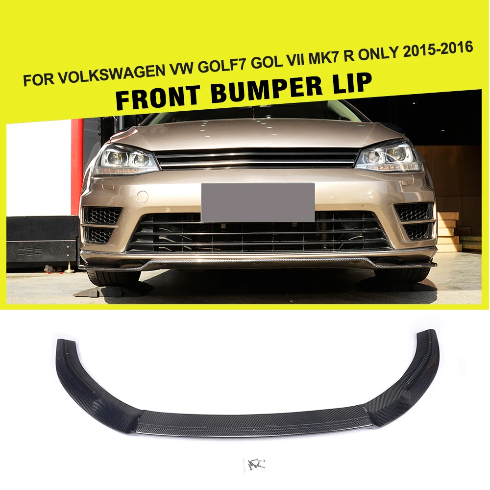 Спойлер для переднего бампера из углеродного волокна/FRP Volkswagen VW Golf 7 VII MK7 R Rline