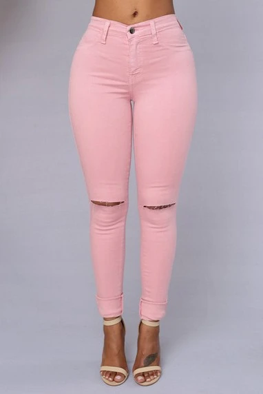 light pink high waisted pants
