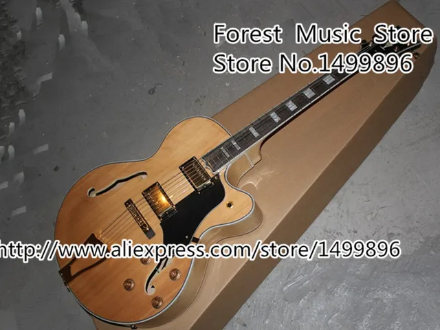 Best price at $342 Cheap Top Selling Natural Wood LP Custom Jazz Electric Guitars China OEM Hollow Body Guitar Left Handed Custom Available