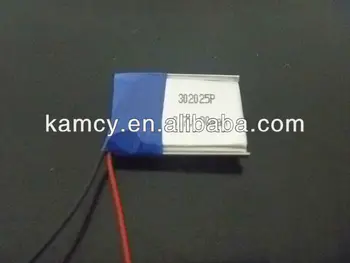 

3.7v 90mah polymer lithium battery rechargeable 302025P