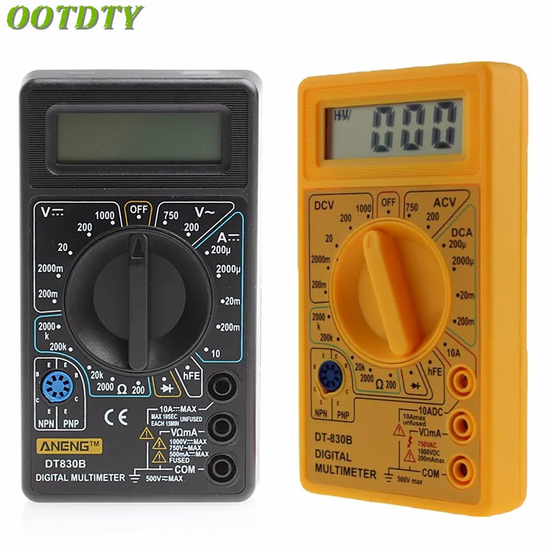 

OOTDTY DT-830B Multimeter LCD Auto Range Digital Voltmeter Ohmmeter Volt Tester