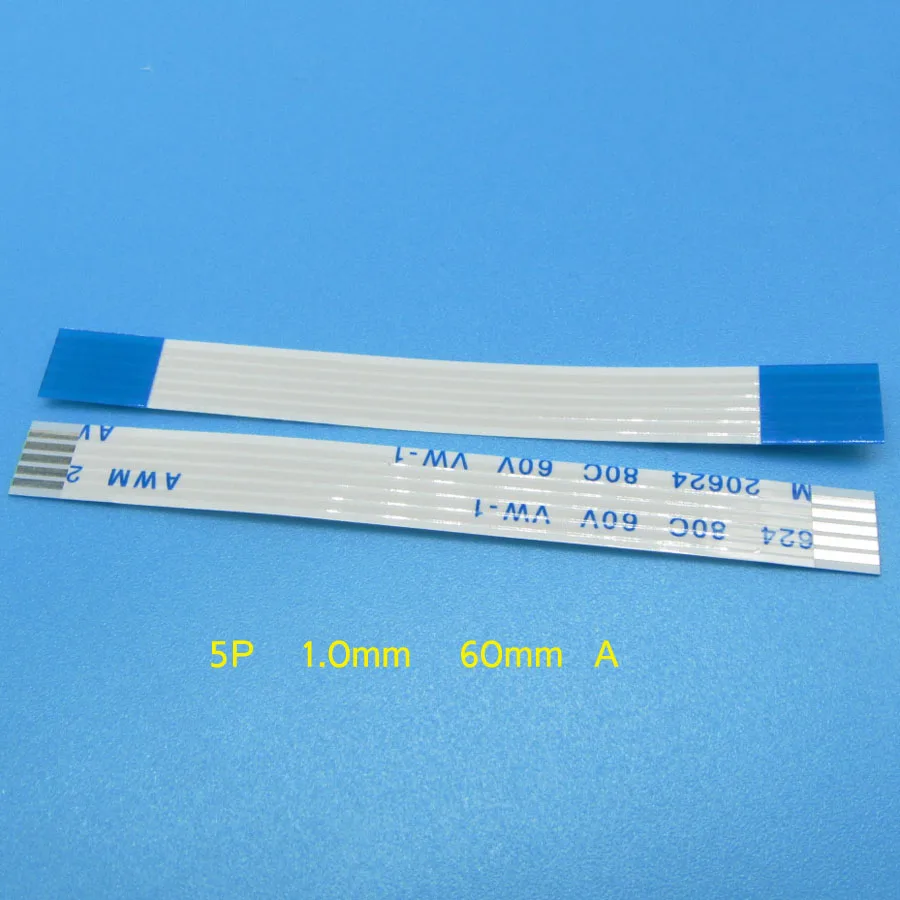 5 pcs FFC FPC piatto flessibile 5 p cavo 1.0 millimetri passo 5 pin in avanti Lunghezza 60 millimetri di Larghezza 6mm Nastro Del Cavo Della Flessione - Image 2