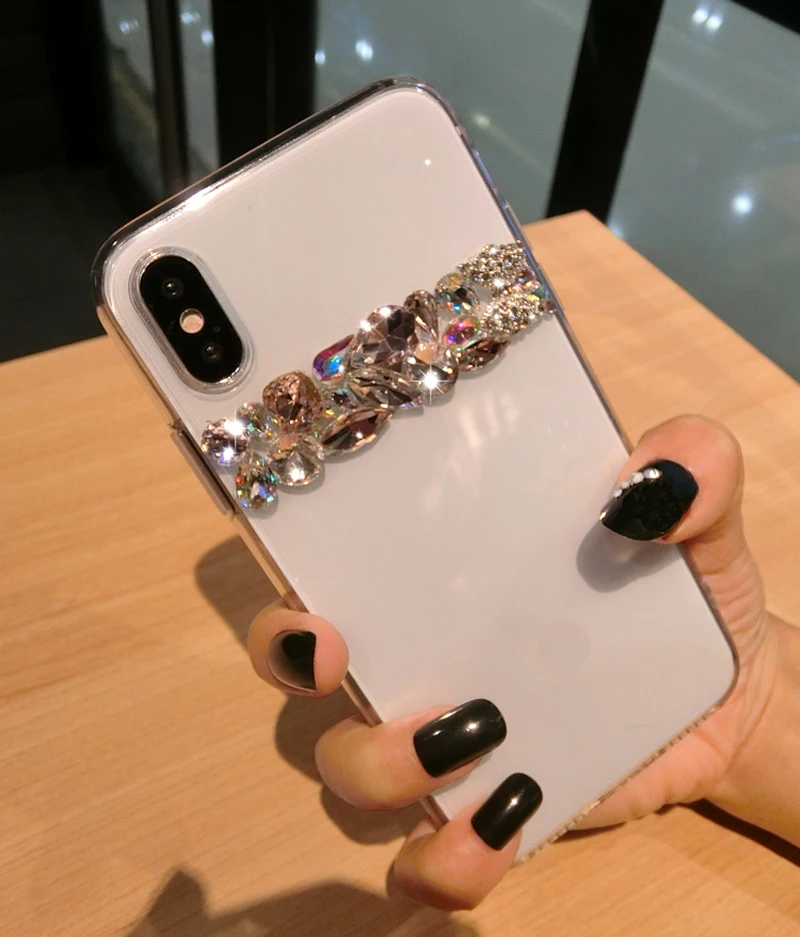 

Clear Phone Case Cover For Huawei Honor V10 V9 V8 6X 6A 7X 7i 6 7 Plus 8 9 Lite 5A 4C Rhinestone Diamond Bowknot Phone Skins