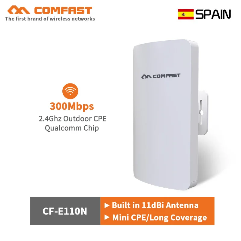 

1-2KM 300Mbps mini outdoor wireless bridge wifi cpe built in 11dbi Antenna wi-fi repeater wifi router & wifi amplifier extender