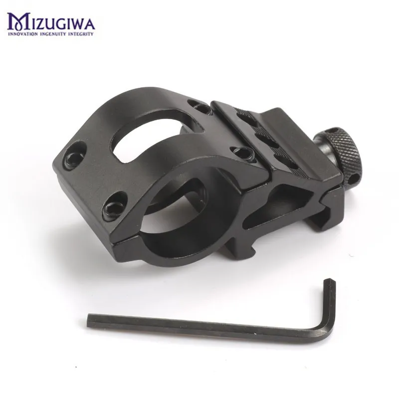 1" 25mm Offset Rifle Flashlight Torch Laser Mount Picatinny Rail 20mm Weaver Hunting Mount Caza Accessories