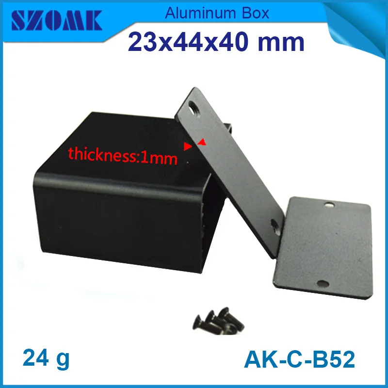 10pcs lot electrical aluminum housing cabinet in black color extrusion case with anodizing 23x44x40mm