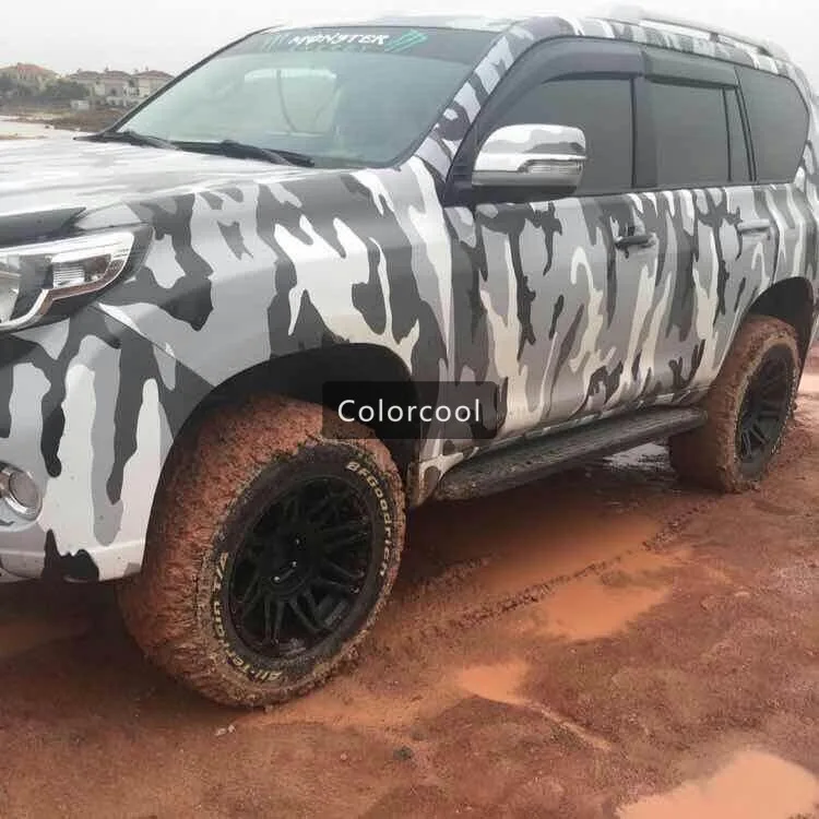 Best Price Camouflage custom auto sticker bom Camo Vinyl Wrap Auto Wrap Met Air Release sneeuwvlok bom sticker Auto Body Sticker