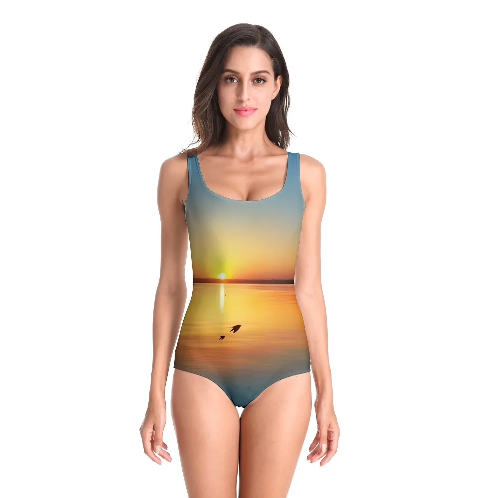 Модный цельный купальник женский с 3D принтом Монокини Maillot De Bain Femme боди Женский