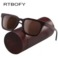 RTBOFY Wood Sunglasses for Men & Women Bamboo Frame Eyeglasse Polarized Lenses Glasses Vintage Design Shades UV400 Protection