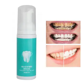 

60ML Whitening Tooth Cleaning Mousse Bad Breath Removal Adults Oral Care Foam Toothpaste