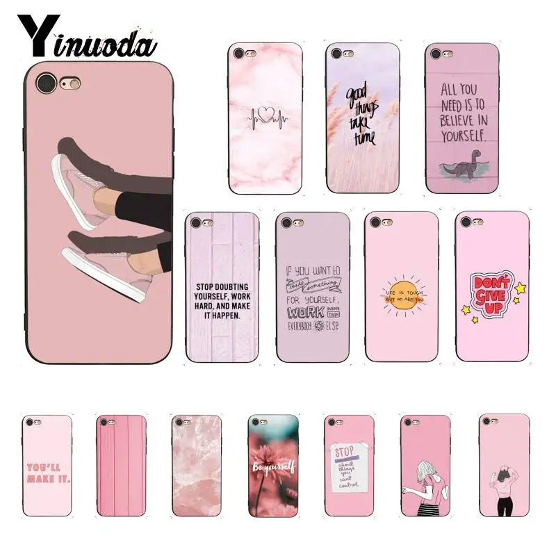 Yinuoda Chic Pink Marble Pretty design Silicone Phone Case Cover for iPhone 8 7 6 6S 6Plus X XS MAX 5 5S SE XR 11 pro max | Мобильные
