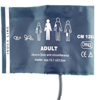 

30pcs/lot Free Shipping Normal Adult Reusable Nylon Reusable NIBP Cuff Single Tube,Bladder Inside Monitor ARM Cuff Connector